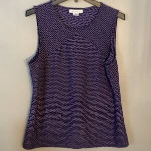 Liz Claiborne Textured Purple Tank Top
